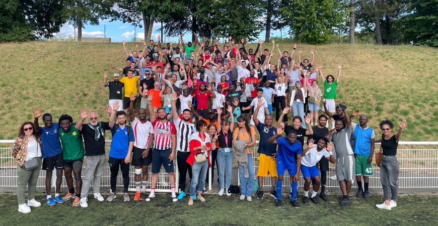 Photos des participantes et participants au Tournoi de football Emmaüs Europe pour la Paix et les Droits Humains