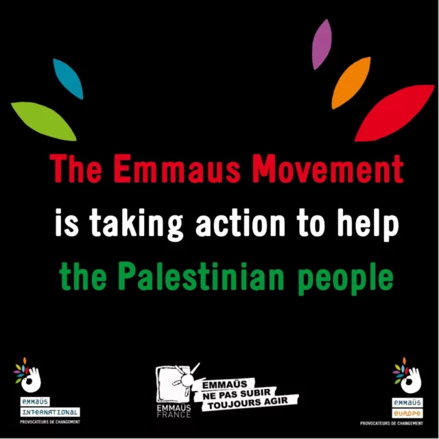 🚨CALL FOR MOBILISATION 🚨
 
For more than 600 days, the Palestinian people have been subjected to unprecedented attacks by the Israeli army. The human losses, mostly civilians, are immense.
 
In light of the escalating atrocities, the disregard for international law and the political inaction, the Emmaus Movement is calling on all Emmaus groups and civil society as a whole to mobilise for peace, justice and respect for international law.
 
✊ On 14 June, it's our turn to take action ! In the streets and our shops, let's make our voices heard
.
📅 On 18 June, France will co-chair a United Nations international conference ‘for the peaceful settlement of the Palestinian question and the implementation of the two-State solution’.

📨 To mark the occasion, Emmaus Europe, @emmausfrance & @emmausinternational have co-signed an open letter to the French government.

Link in comment